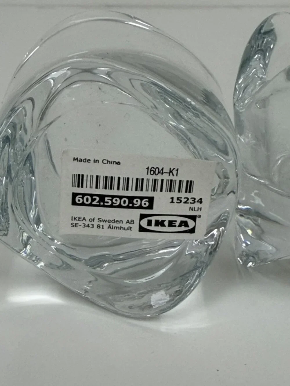 Ikea Vasnas Heavy Clear Glass Tealight Holder 2.3 x 2.3 in - Set of 2